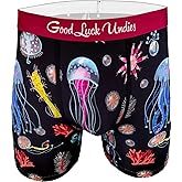 Good Luck Undies Men's Fish and Ocean Animal Boxer Brief Underwear