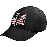 Onegam American Flag Christian Trucker Hat for Men Women, Adjustable Snapback Baseball Cap USA Pride Hat Religious Gifts