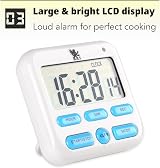 H&S Digital Kitchen Timer with Magnetic Back and Loud Alarm view 5