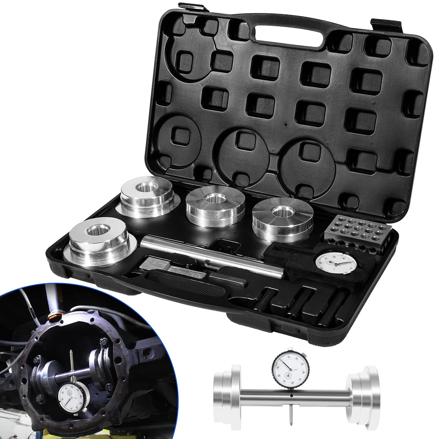 Photo 1 of 11001 Differential Pinion Depth Gauge Checker Service Tool Kit Fit For GM 10-14 Bolt, For Ford 7.5'' 8'' 8.8'' 9'', For Dana 30-80, For AMC 8 Bolt, And Most Differentials
