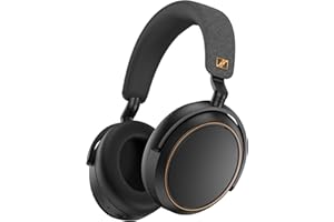 Sennheiser Consumer Audio Momentum 4 Wireless Headphones - Bluetooth Headset for Crystal-Clear Calls with Adaptive Noise Cancellation, 60h Battery Life, Lightweight Folding Design - Black/Copper