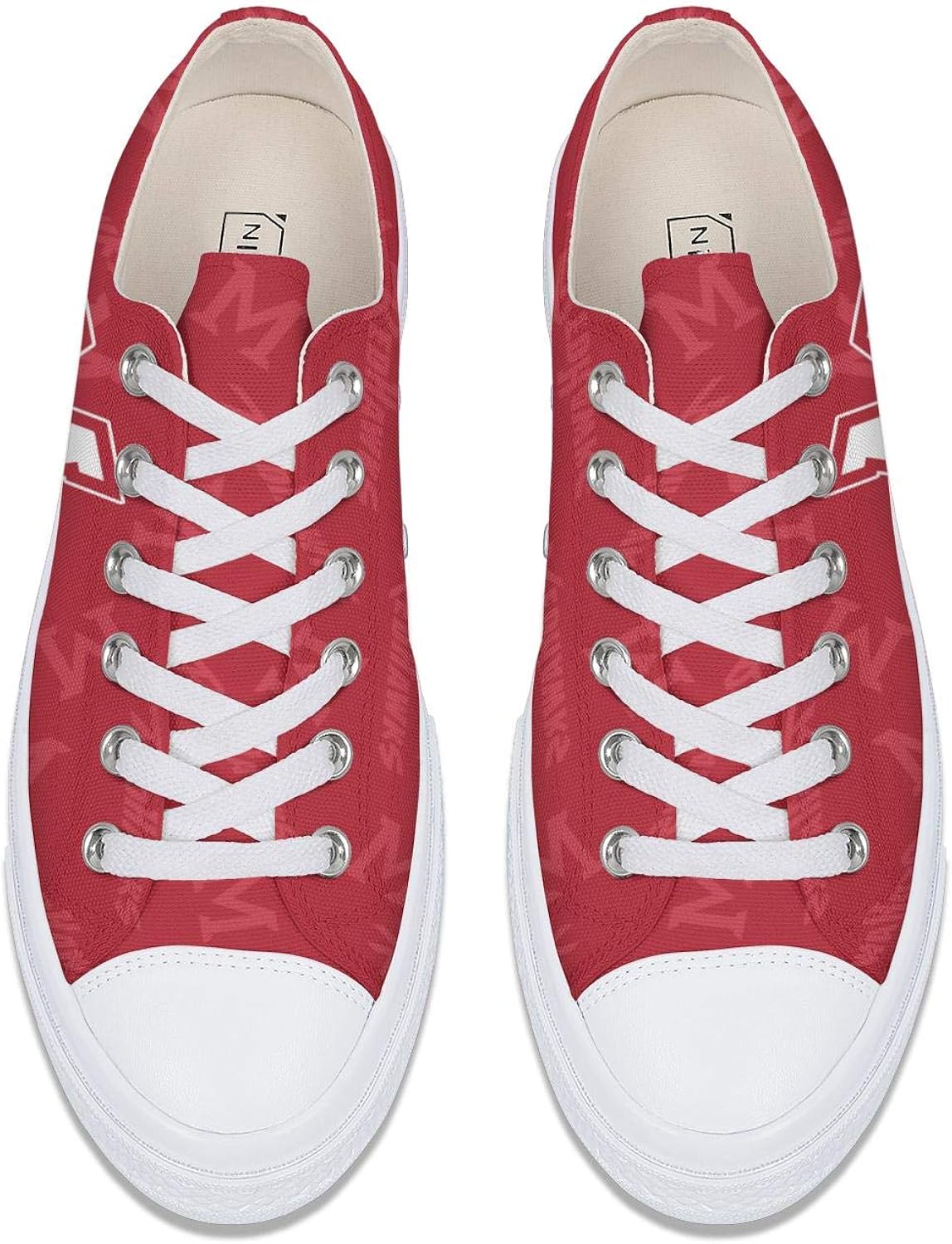 BOINN Womens Low Top Lace Up Skate Canvas Shoe Non Slip Design Athletic