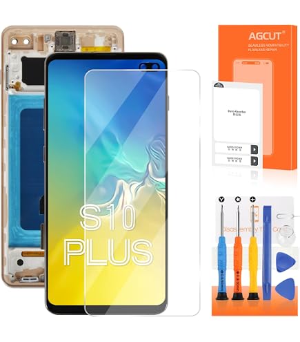 Duotipa Frontglas Ersatz Für Samsung Galaxy S10+ – Nur Glas, Mit OCA Kleber & Werkzeug