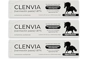 CLENVIA Horse Paste 1.87% – Apple Flavored Wormer – 6.08g Tube – Treats Up to 1250 lb