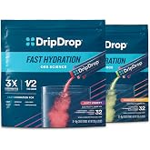 DripDrop Hydration Juicy Sunburst Variety Bundle Electrolyte Packets, 32 Ct | Grape, Fruit Punch, Strawberry Lemonade, Cherry, Lemon Lime, Strawberry, Peach, Black Cherry; Single Serve Powder Drink Mix