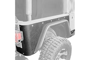 EAG Off Road Black Textured Rear Corner Rocker Guard Fit for 97-06 Wrangler TJ