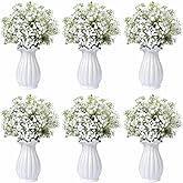 Oulores 100PC Baby Breath Artificial Flowers - Babies Breath Flowers Artificial Bulk Faux Flowers Bouquet White Flores Real Touch Fake Flowers Arrangements Wedding Centerpieces Tables Decorations