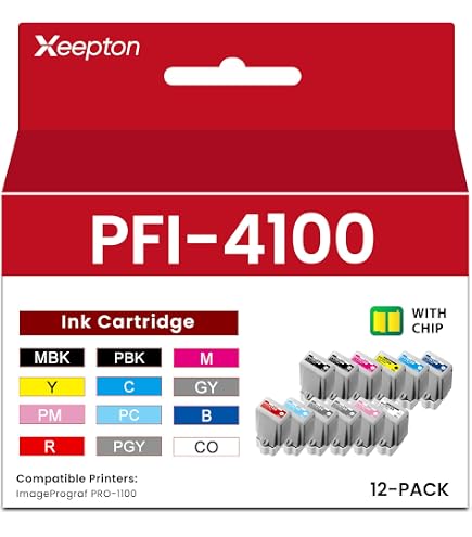 Amazon.com: PFI-1700 Ink Cartridge 12 Pack Replacement for Canon