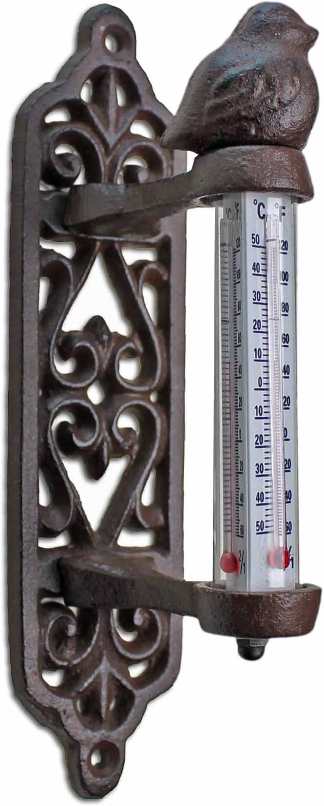 Cast Iron Wall Mountable Garden Outdoor Thermometer Amazon.co.uk Garden & Outdoors