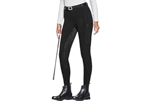 FitsT4 Sports Women's Winter Horse Riding Pants with Zipper Pockets Full Seat Riding Tights Fleece Lined Equestrian Breeches