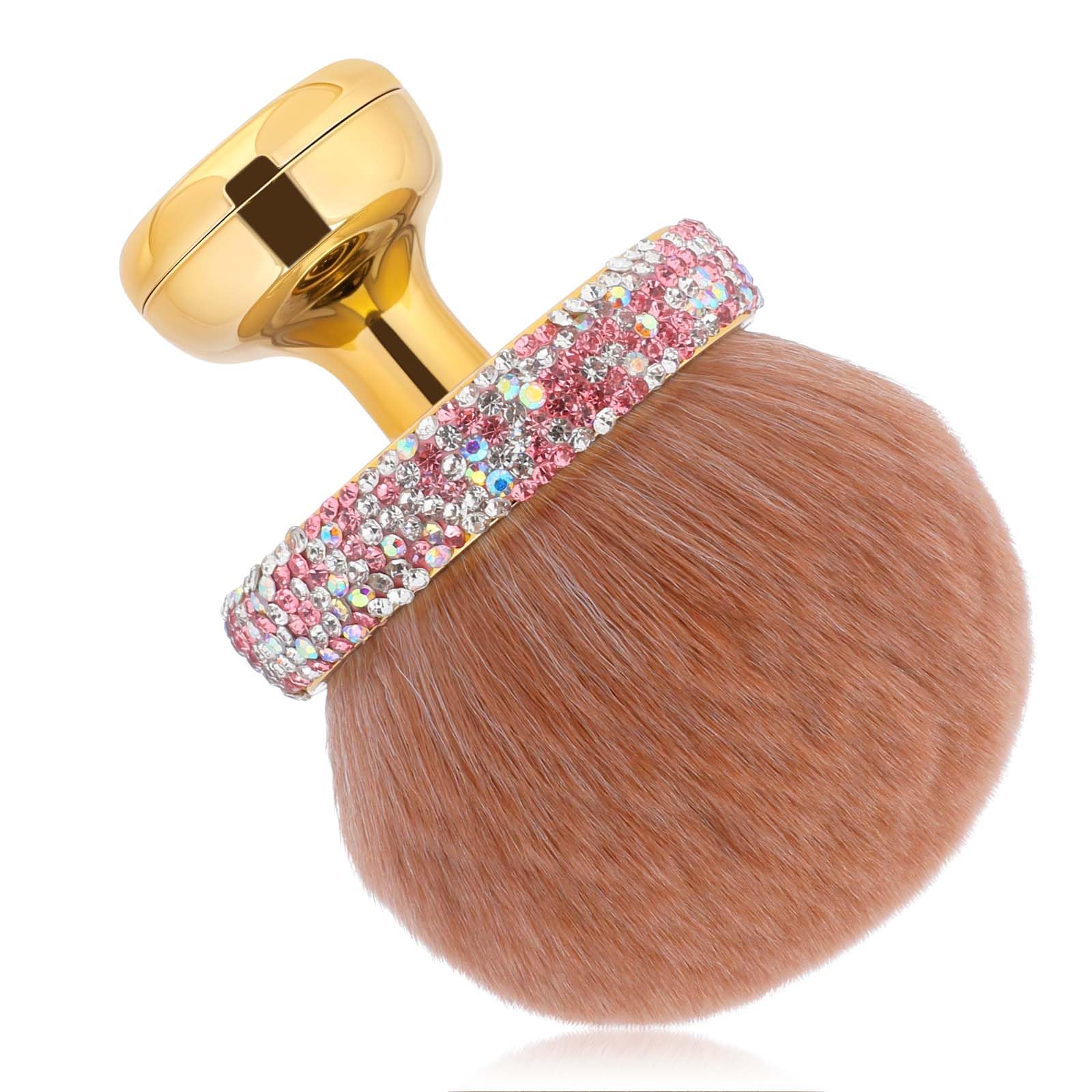 Qianyu Large Blend Self Tanning Brush Professional Body Makeup Foundation Kabuki Tan Brush Travel Powder Brush for Face Leg Body Blending Liquid Sunscreen Cream Powder Cosmetics (pink)