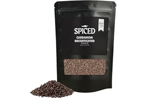 RHYTHM AROMATICS SPICED Whole Decorticated Cardamom Seed, 6oz of Cardamom Seeds in Resealable Bag, Great for Pickling, Brewing, Stews, Soup, Vegetables and Indian Cuisine