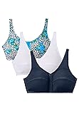 Comfort Choice Women's Plus Size 3-Pack Front-Close