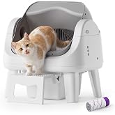 Automatic Litter Box, Self Cleaning Litter Box with Safety Sensors | Three layers of protection&mdash;infrared sensing, front-step response, and a half-gear limit&mdash;support safer automatic cleaning.