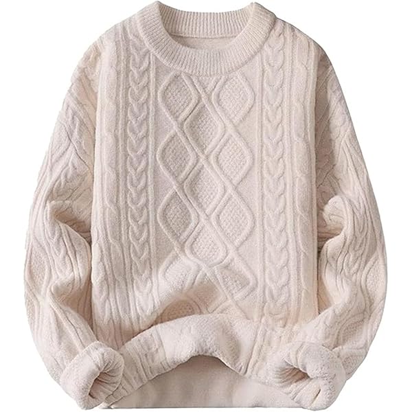 【U LAN】(UNISEX) Return Cable Classic Knitwear Oversized Chunky Knit Sweater Solid Vintage Pullover Sweater