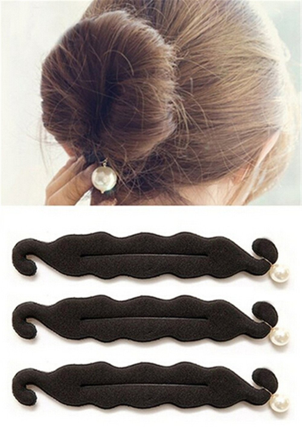 Clothing Shoes Accessories Hair Bun Sponge Donut With Pony Tail