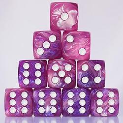 10 PC D6 dice 16mm Acrylic Dice Set for RPG MTG DND