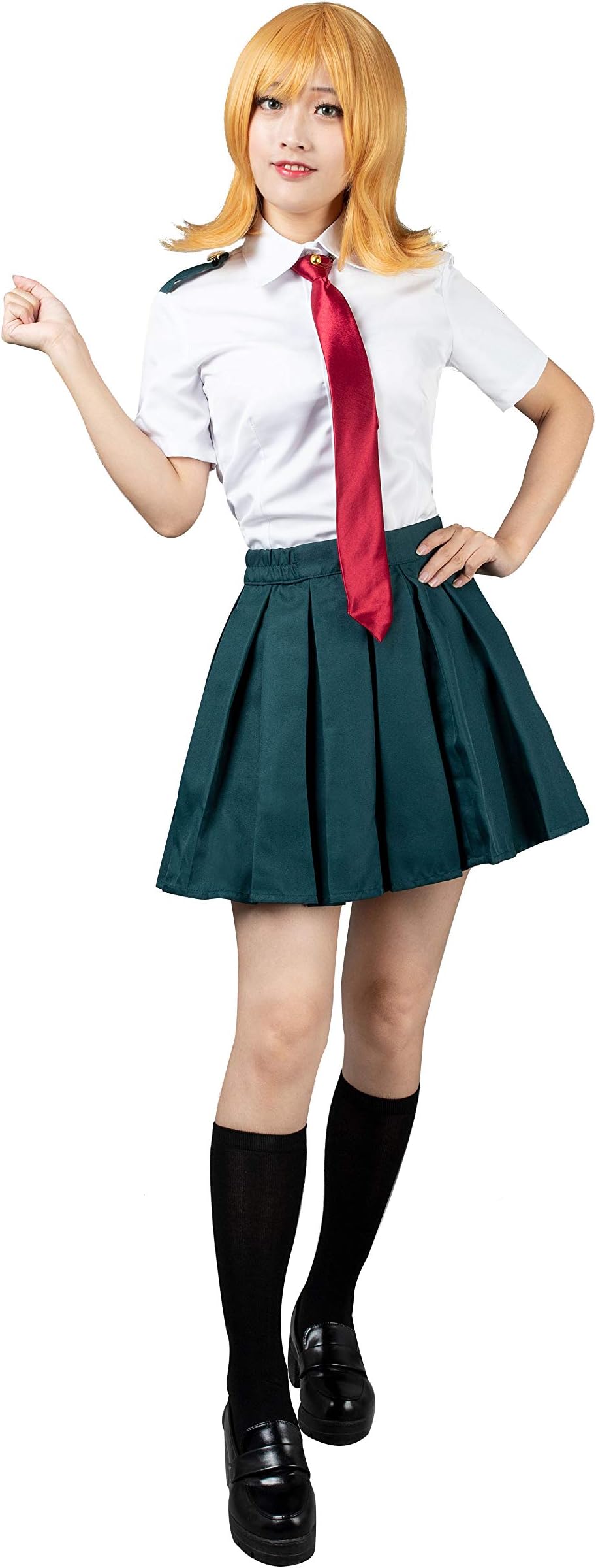 Women's Tsuyu Asui School Summer Uniform Cosplay Costume Dress mp004005