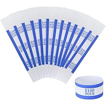 300 Cintas Autoadhesivas Para Organizar Billetes - Cintas De Papel Blanco Para Contar Y Agrupar Dinero En Efectivo