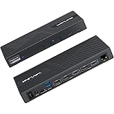 Triple 4K Display Docking Station, WAVLINK 15-In-1 USB C Universal Laptop Dock with 3xHDMI, 2xDisplayPort, PD100W Host Chargi