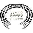 A-Premium Transmission Cooler Lines Compatible with Chevrolet Silverado 2500 HD, Silverado 3500 & GMC Sierra 2500 HD, Sierra 3500, 2001-2005, 6.6L, Diesel, Replace# DP0153