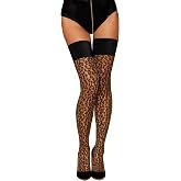 Dreamgirl Leopard Thigh Highs