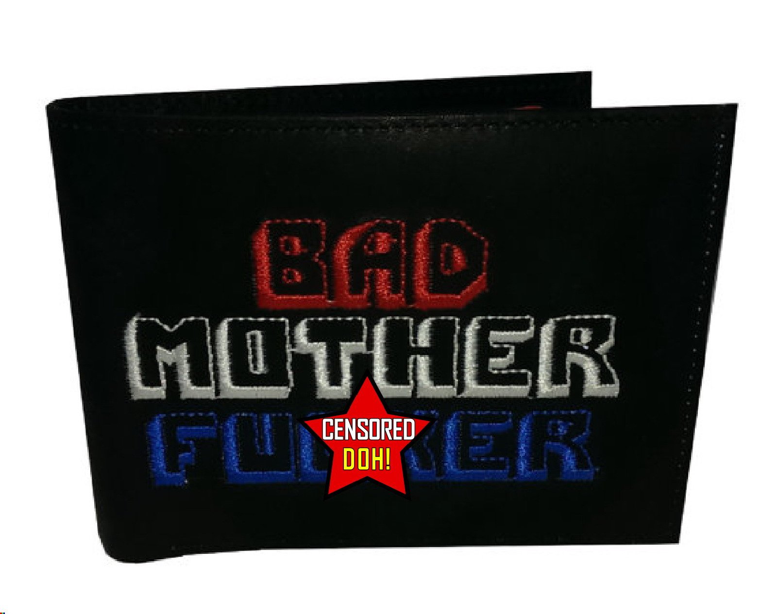 BMF Leather WalletsUSA Version Bad Mother F*cker RFID Protected Wallet Black Unisex Adult Minimalist Leather Envelope Wallet