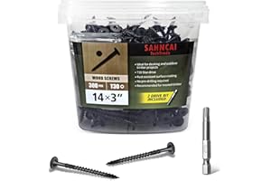 Deck Screws #14 x 3 Inch, Wood Screws 300Pcs, T30 Star Drive Heavy-Duty Outdoor Timber Screws Assortment Fastener Kit for Tim