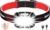 Blukar Head Torch Rechargeable 2000L LED Headlamp IPX5 6 Modes USB-C view 1