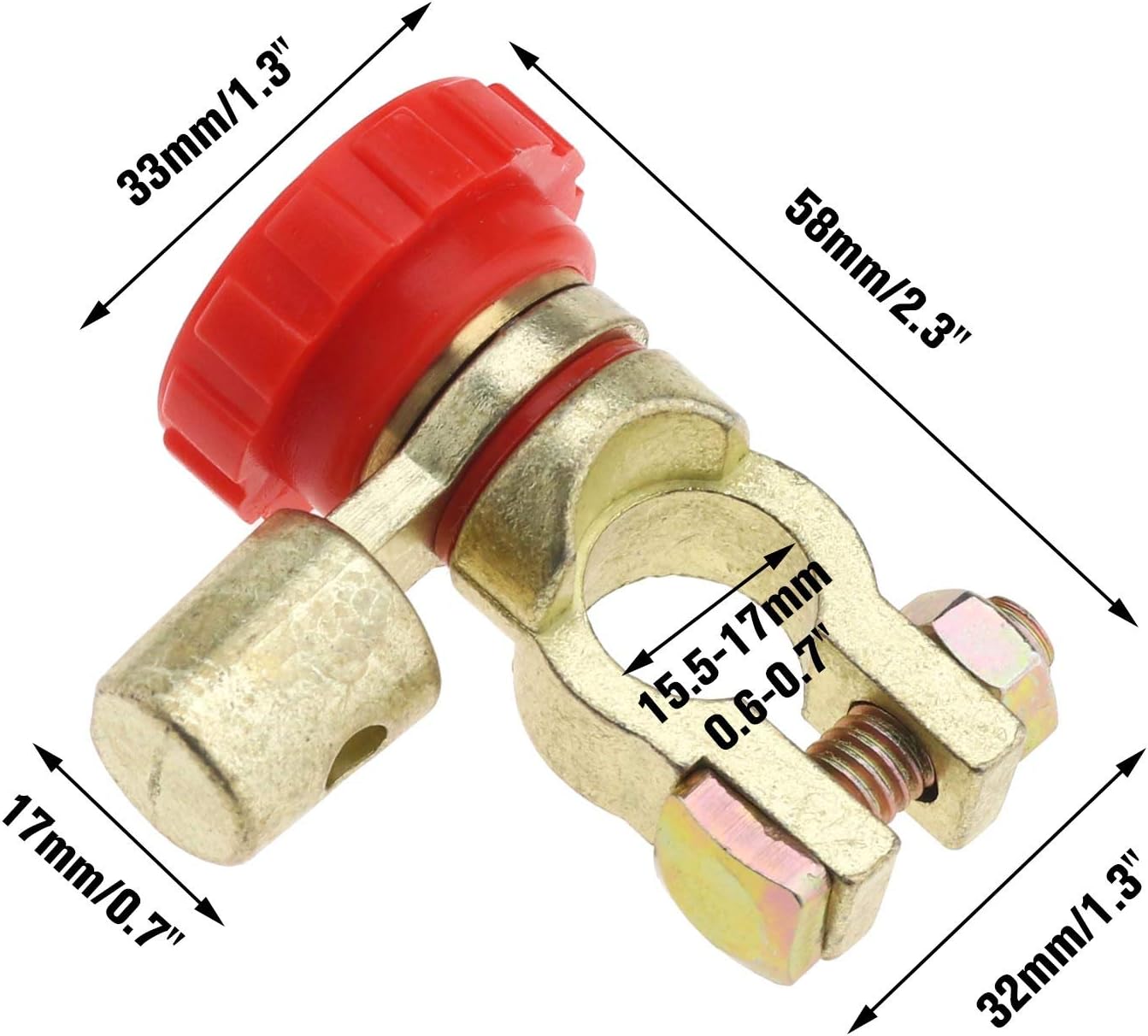 YINETTECH Car Battery Terminals Disconnecting Clamp, Negative-Post Quick Release Cut-Off Isolator Switch - Universal - Image 5