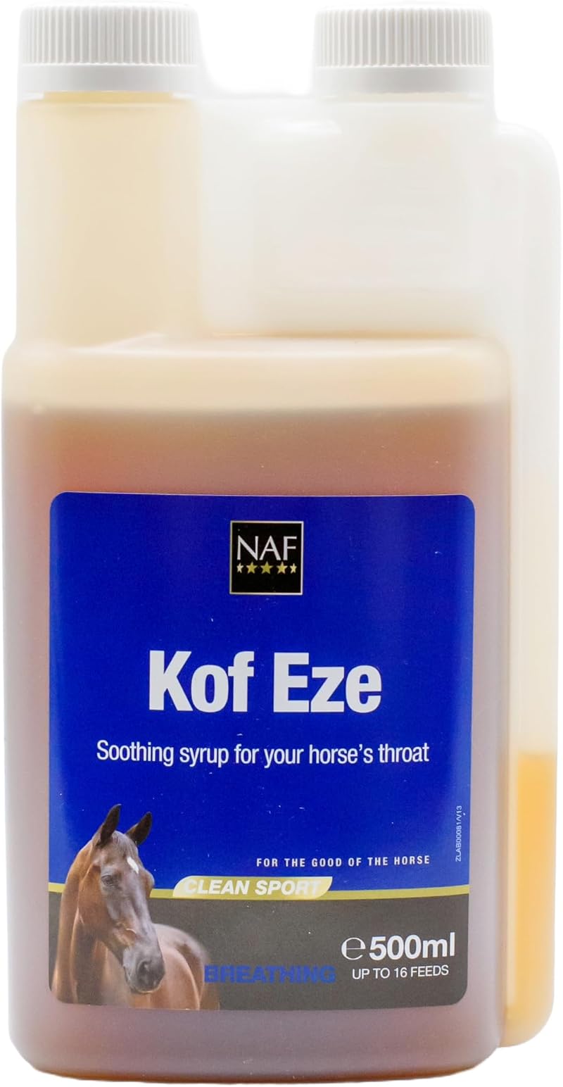 NAF Kof-Eze 500ml Soothing Respiratory Syrup for Horses – Herbal Support