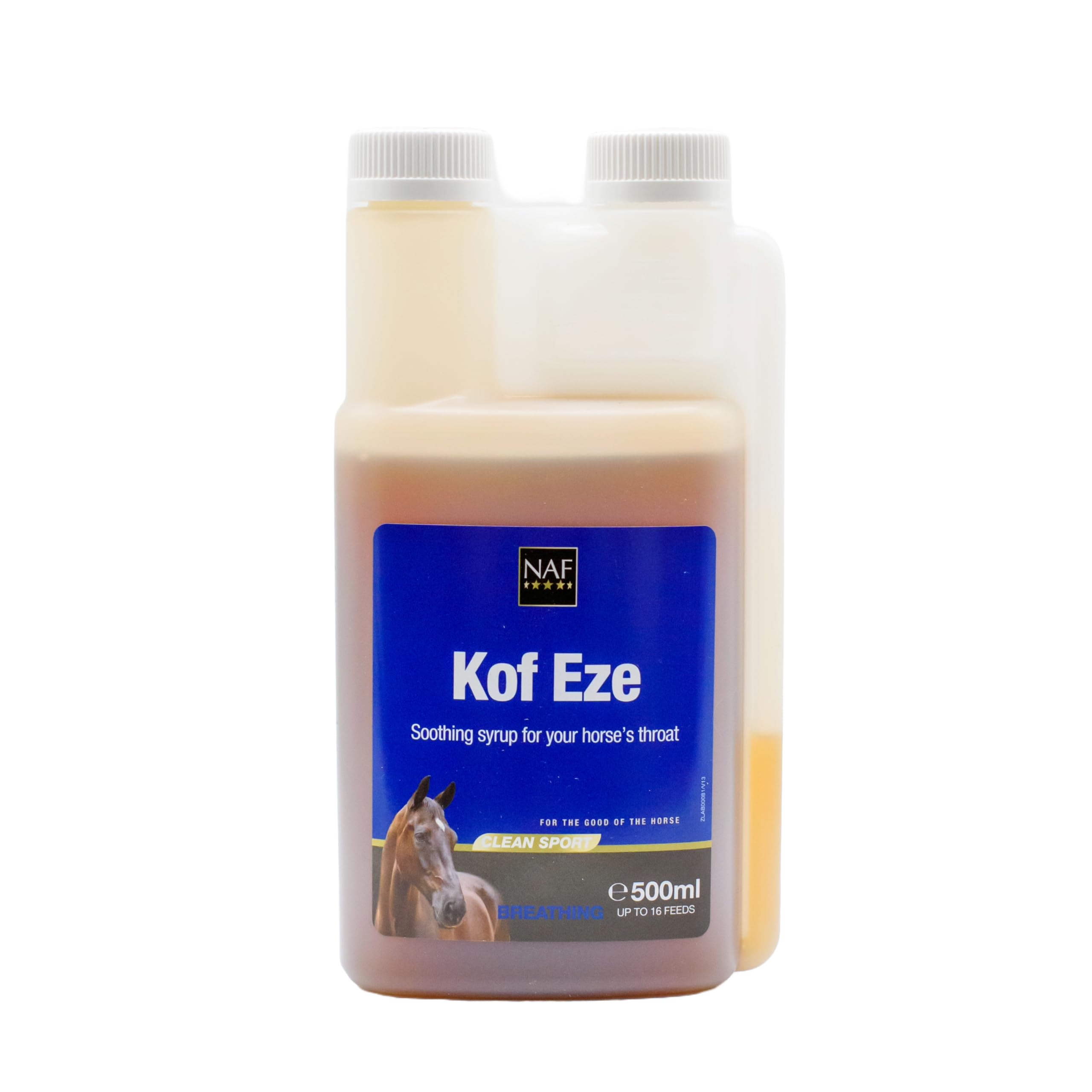 NAF Kof-Eze 500ml – Soothing Respiratory Syrup for Horses – Eases Throat Irritation & Promotes Clear Breathing – Herbal Support for Coughs & Airway Health