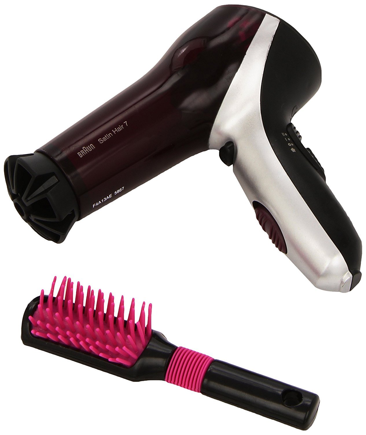 Theo Klein 5867 - Braun Satin Hair 7 Hairdryer With Free Brush,Toy