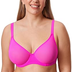 DELIMIRA Women's Cosnufy Sheer Mesh Bra Full