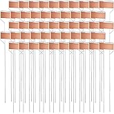 50 Pack 10 Inch High Copper Plate Metal Plant Labels Garden Stake Tags Reusable Planting Gardening Markers