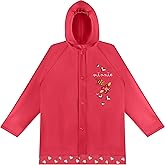 Disney Minnie Mouse Girls’ Pink Hooded Rain Slicker, Waterproof, 4-5 Years