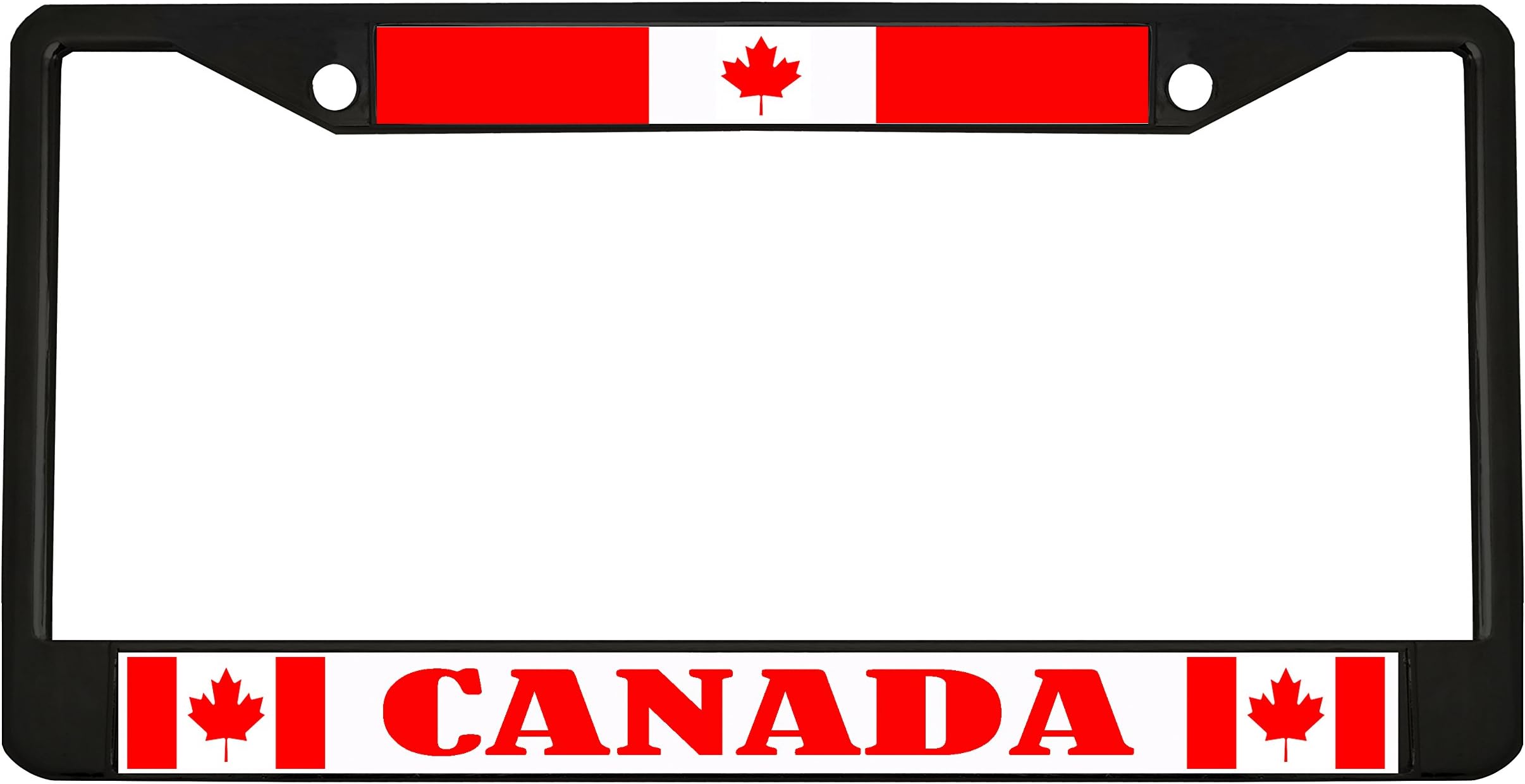 Canada Flag Canadian Country Black Metal License Plate Frame Tag Holder …