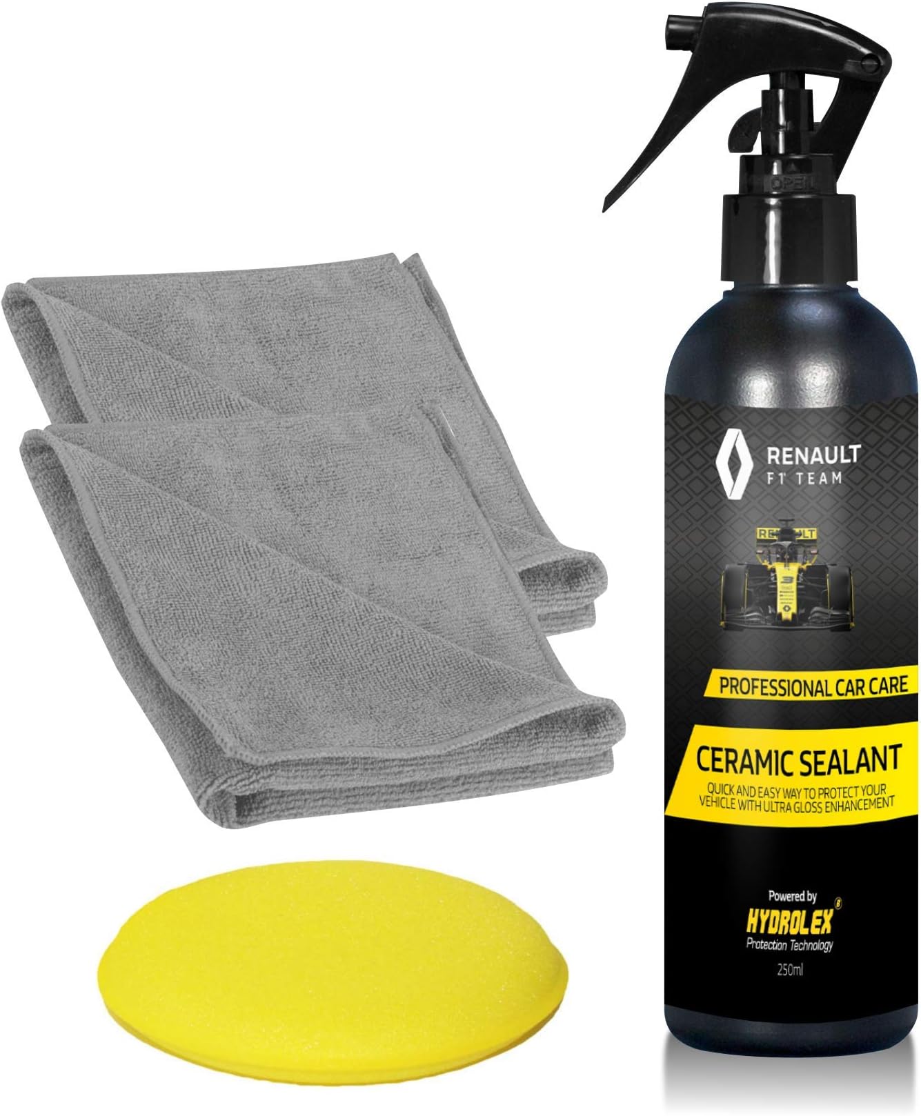 Renault F1 250ml Ceramic Sealant Paint Protection Kit with added High Gloss Powered by Hydrolex ® Protection Technology