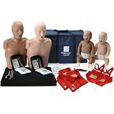 MCR Medical CPR Manikin/AED Training Kit, 2 Adult/2 Infant, Diversity Tone | Develop CPR and AED skills with a reusable trainer for medical education.