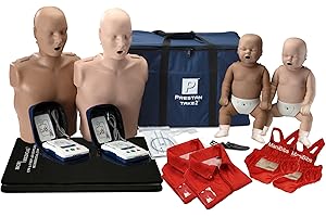 MCR Medical Prestan Diversity Take2 CPR Manikin & UltraTrainer Kit with Feedback (2-Adult, 2-Infant, & 2-UltraTrainers) and Accessories