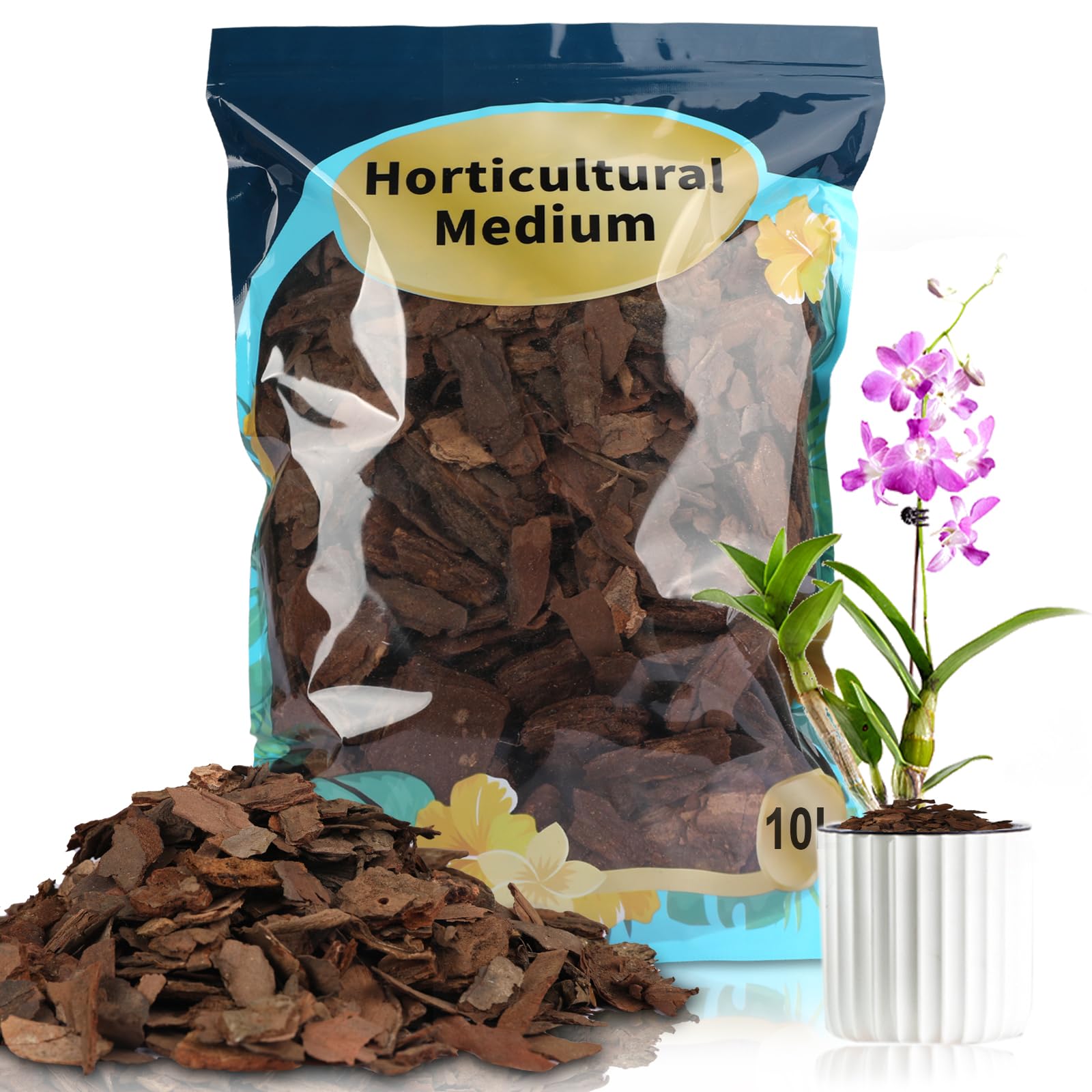 Photo 1 of Doter Orchid Bark, Pine Bark for Plants Natural Mulch for Potted Plants, Wood Chips for Garden