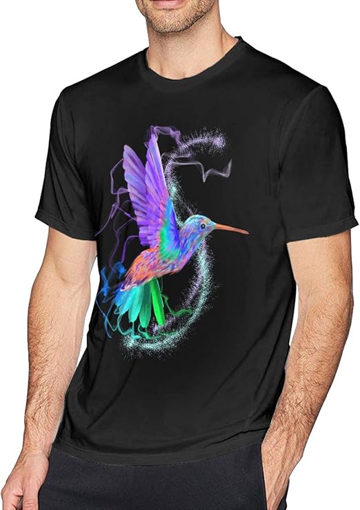Download Amazon.com: Colorful Rainbow Hummingbird Men's Loose-Fit ...