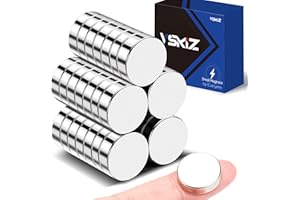 VSKIZ 35 PCS Refrigerator Magnets, 15x3mm Earth Magnet Mini Neodymium Magnets for Crafts, DIY, Office, Kitchen