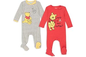 Disney Winnie the Pooh Lion King Monsters Inc. Pixar Toy Story Baby 2 Pack Sleep N' Play Coveralls Newborn to Toddler
