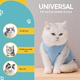 Avont Cat Recovery Suit Post Surgery Elizabethan Collar Alternative Blue M view 5