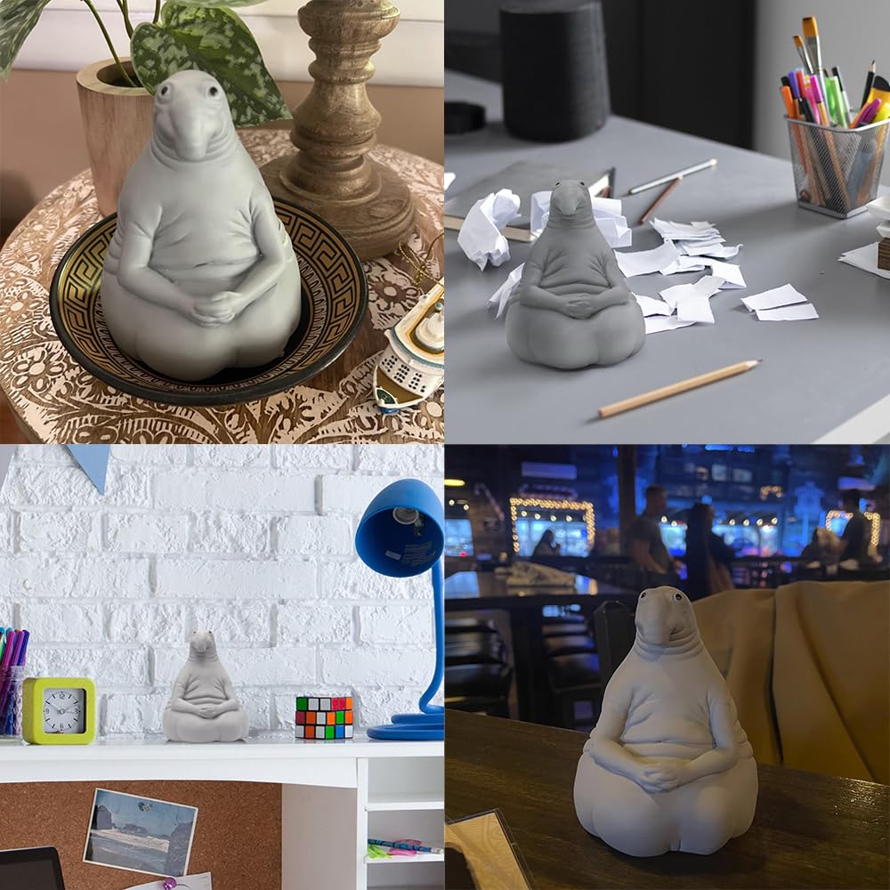 Zhdun Meme Homunculus Loxodontus Plaster Gypsum Sculpture Piggy Money Bank Moneybank Moneybox Waiting Awaiter For Children