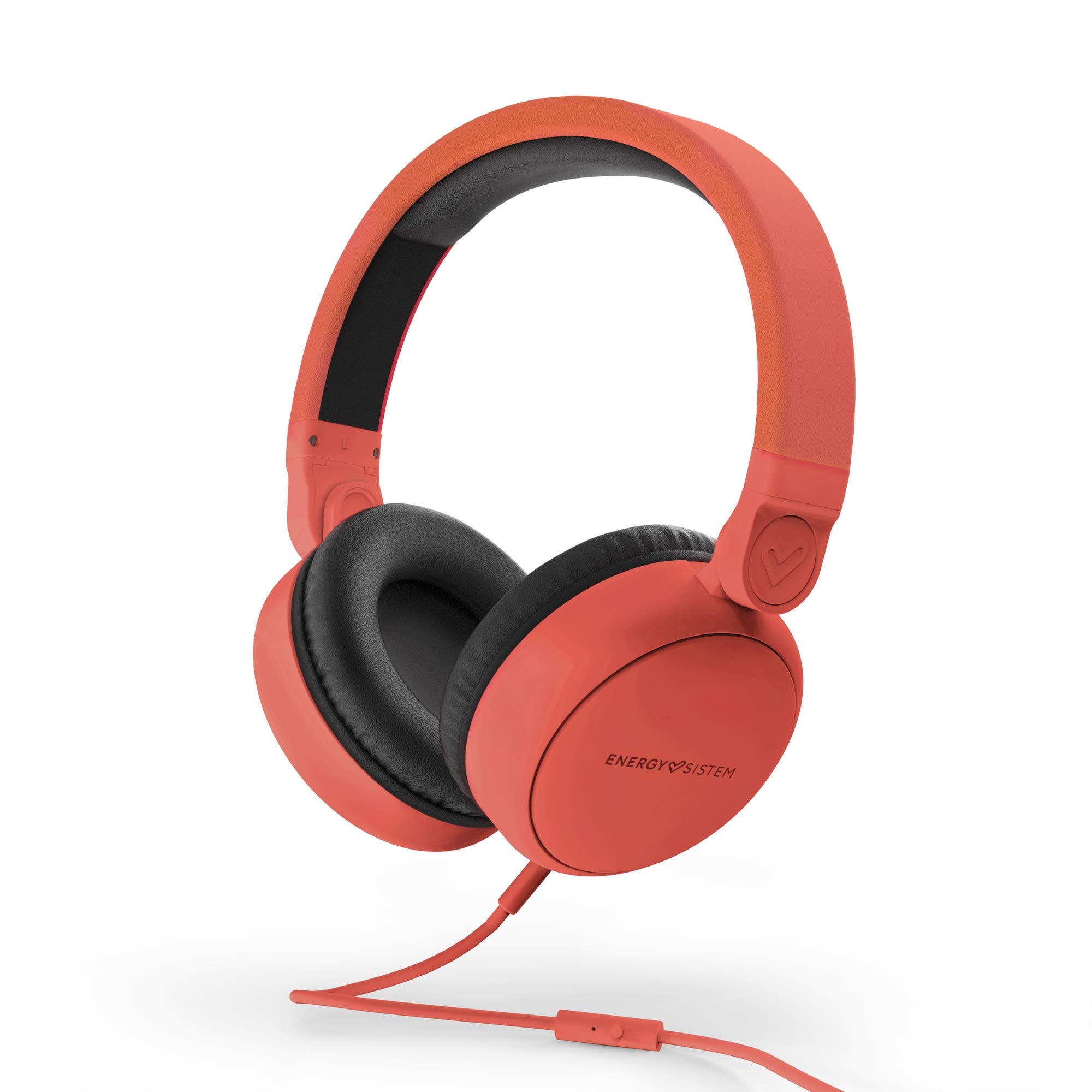 Energy Sistema Headphones Style 1 Talk Chili Red (Over-ear, 180º Foldable, Detachable Audio-in Cable) 185 x 205 x 25 mm