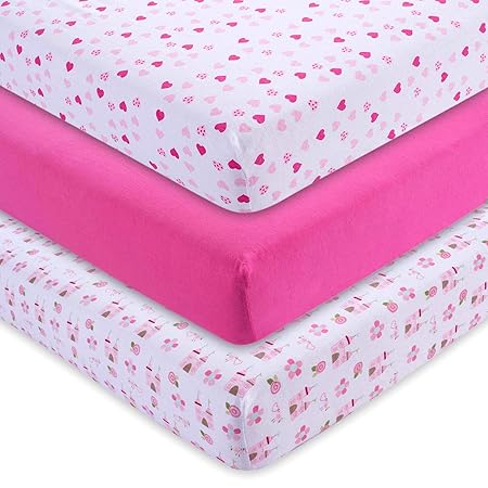 fitted crib sheets girl