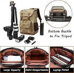 UBAYMAX Camera Backpack, DSLR SLR Waterproof Canvas