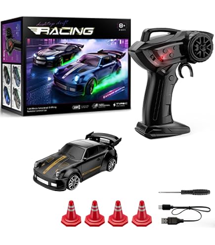 Amazon.com: FLYCOLOR Turbo Racing C62 1:76 Scale Drift RC Car with